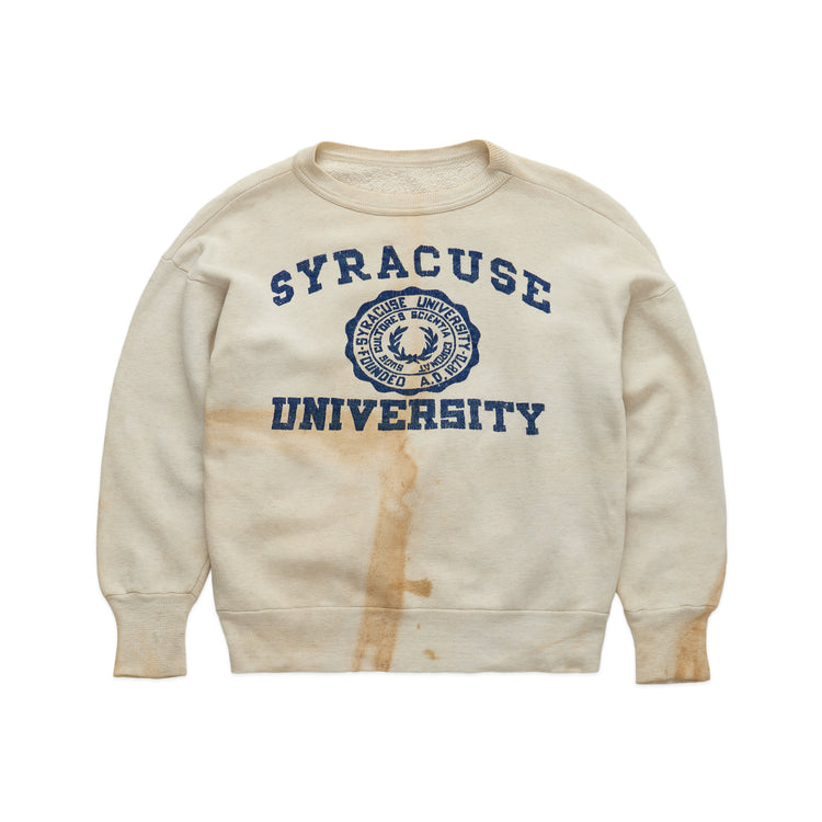 1950s Syracuse University Flocked Crewneck