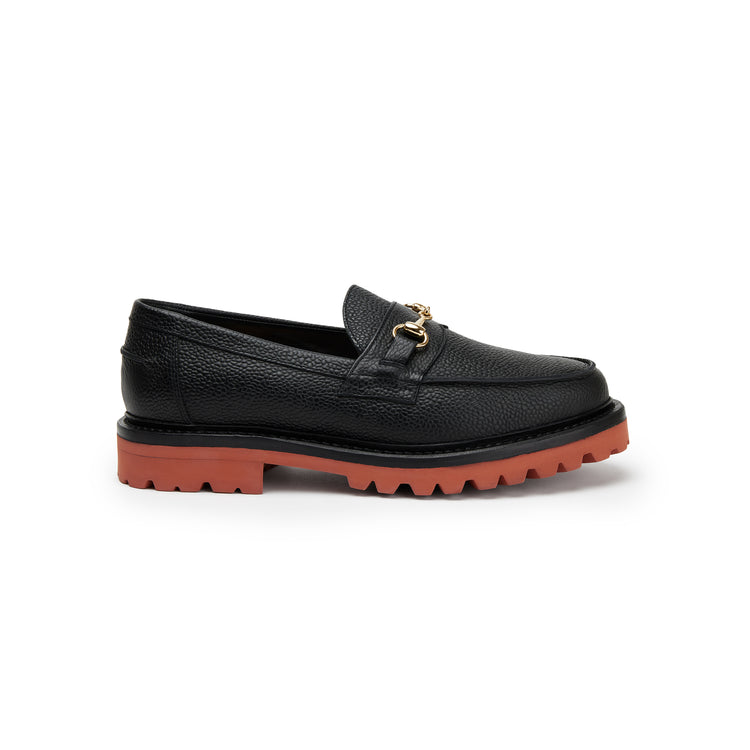 The Mason Horse Bit Loafer, Onyx/Clay, Vibram 1757 Lug Sole